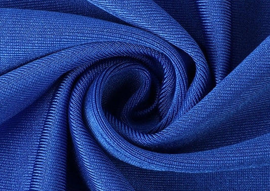 Solid Blue Jersey Knit Fabric – 2-Way Stretch – 10 Yard Roll (60” Wide)