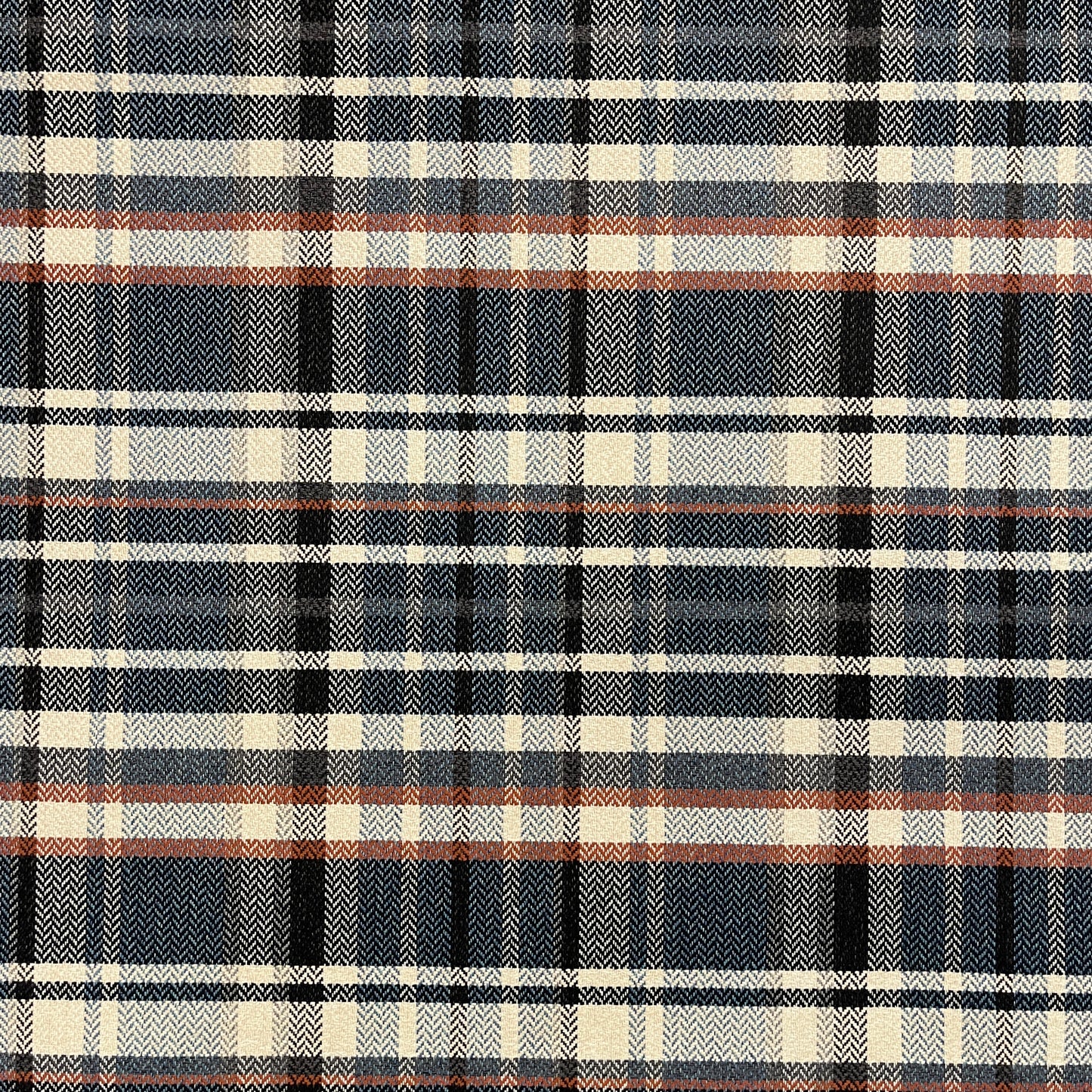 Ridgeway Plaid Herringbone Upholstery Fabric