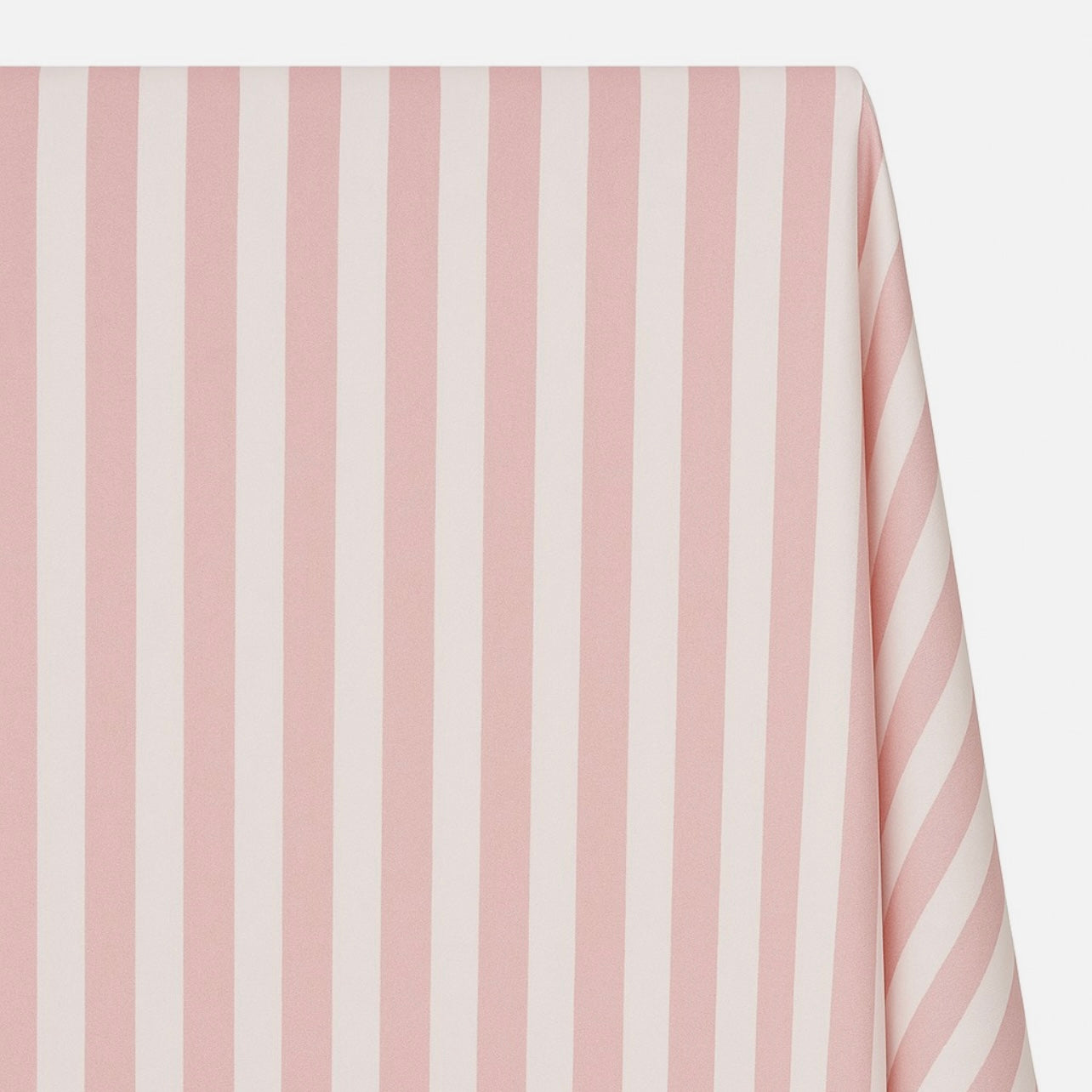 Candy Pink & White Vertical Stripe Cotton Fabric – 46” Wide