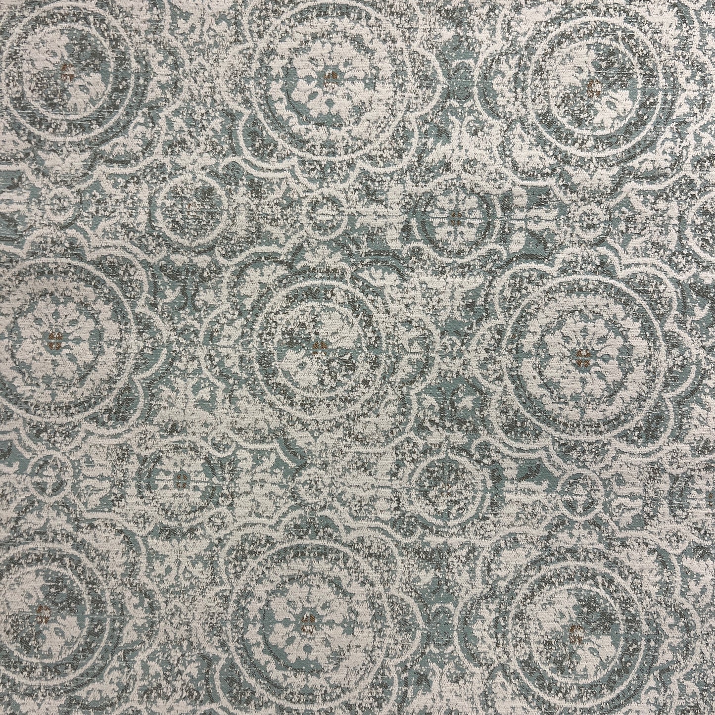 Aqua & Cream Paisley – Elegant Upholstery Fabric