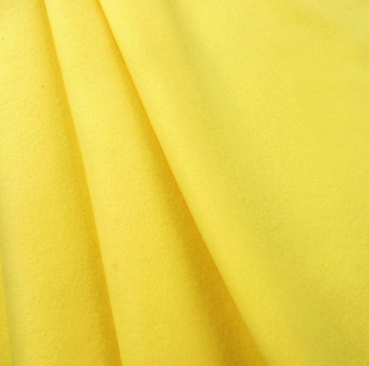 Vibrant solid yellow fleece fabric (1Y)